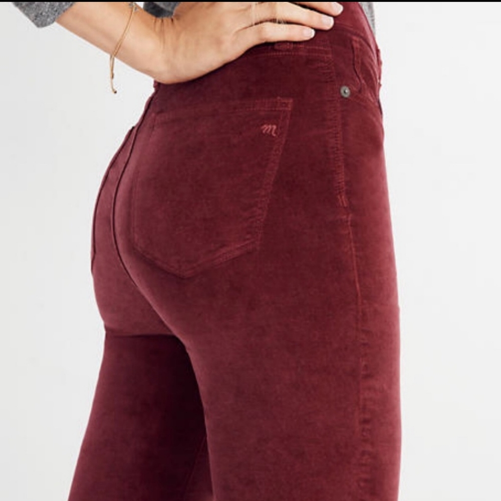 Madewell burgundy velveteen pants